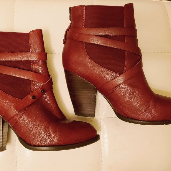 RUDSAK Leather Ankle Bordo Boots / Booties - Picture 4 of 7